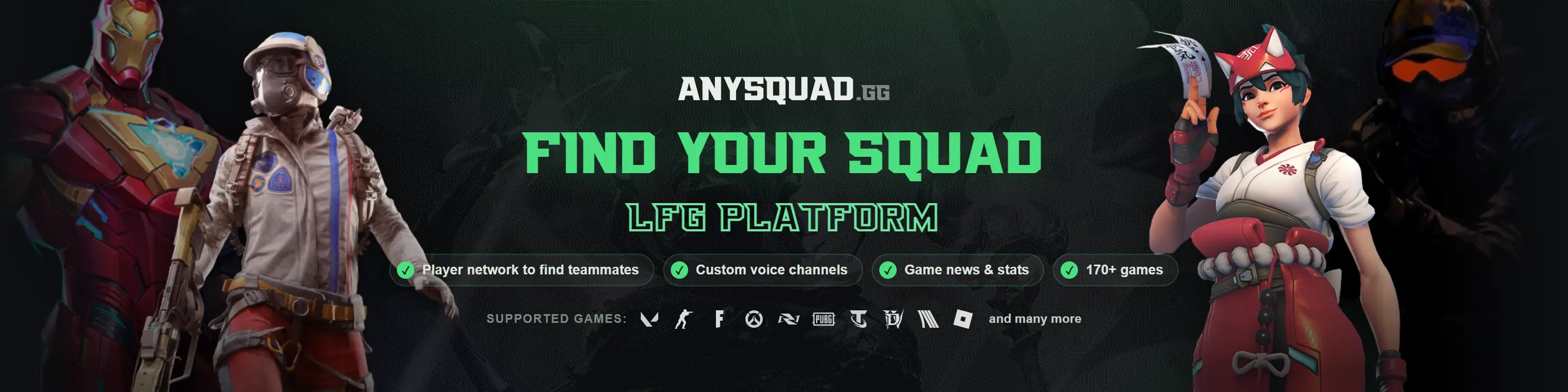 ANYSQUAD.gg: LFG &amp; Teammates